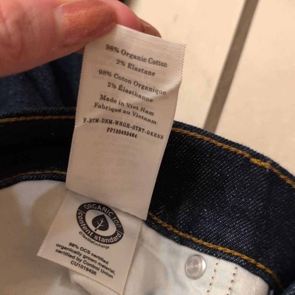 NWT Everlane The Way-high Jean Pure Blue Dark Organic Denim Straight Leg 30 - Picture 6 of 14